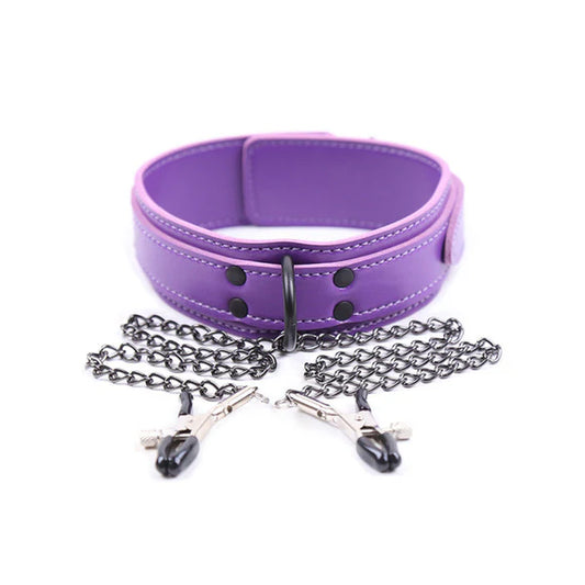 Collar de Pezones Bondage Purpura