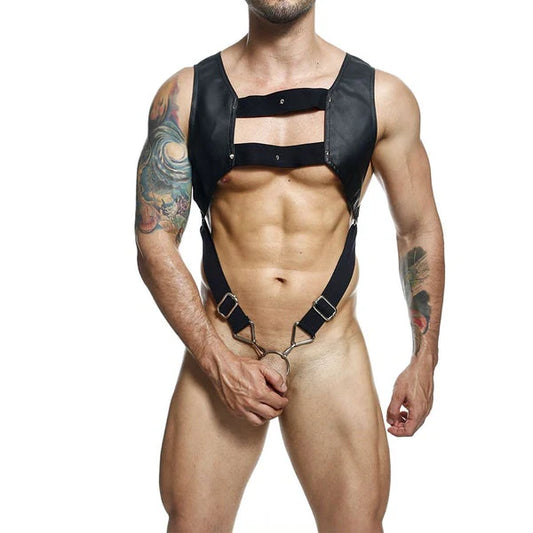 Arnes Bondage Negro con Anillo para el Pene
